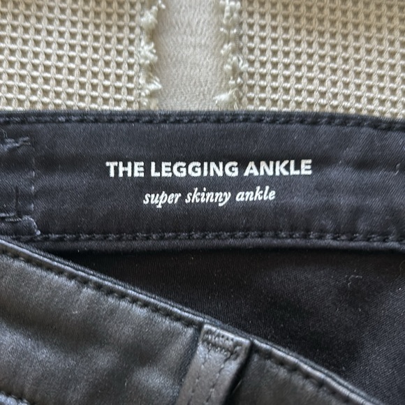 AG leatherette jeans in super black - Picture 7 of 8